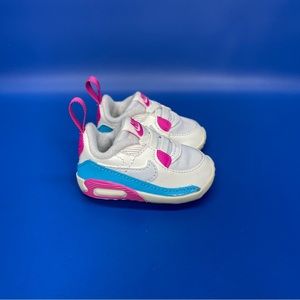 Nike Air Max 90 Infant Shoes Toddler 1C White Pink Blue